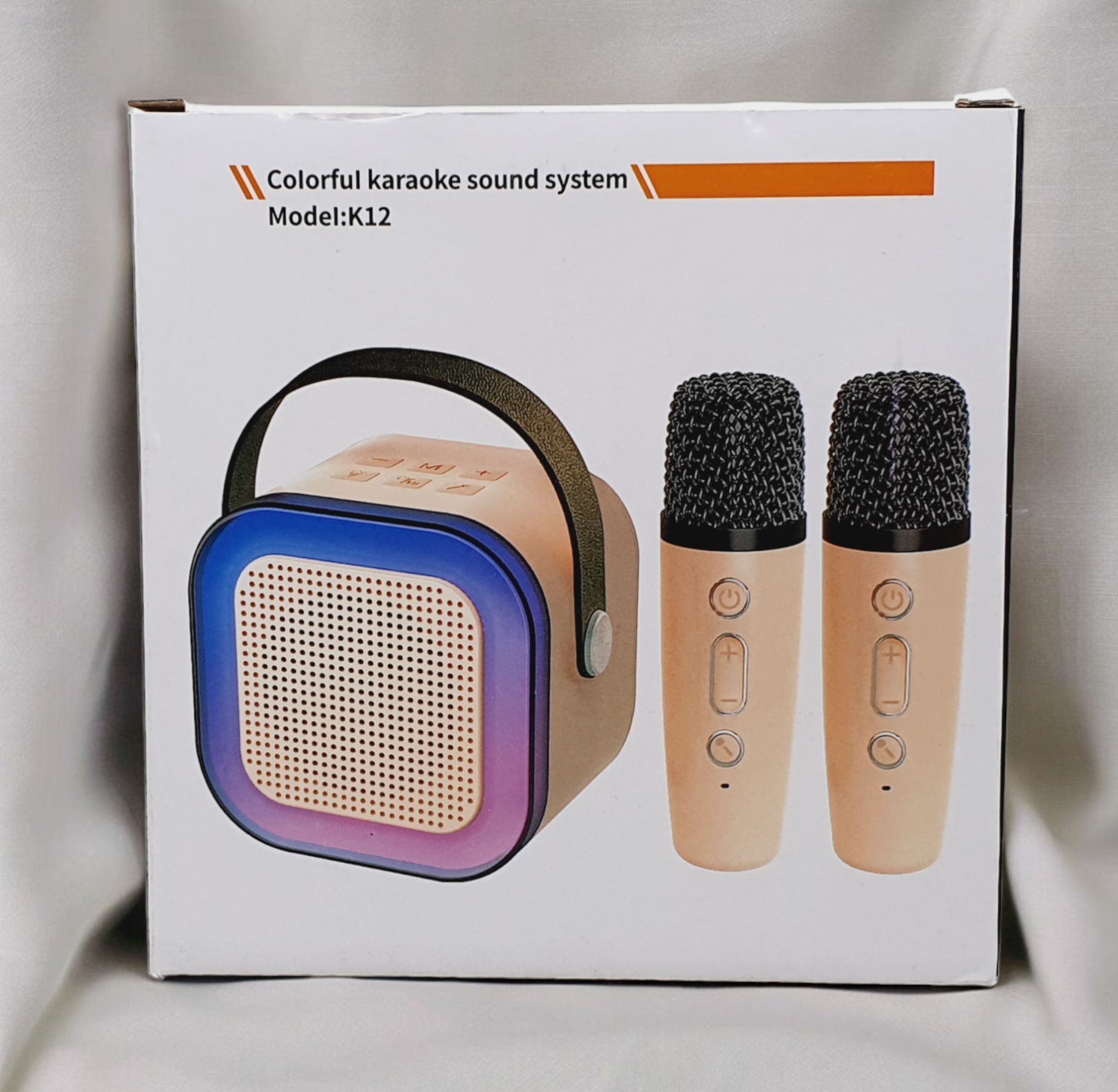 نظام كاريوكي Colorful K12 — سماعة + ميكروفونان لاسلكيان